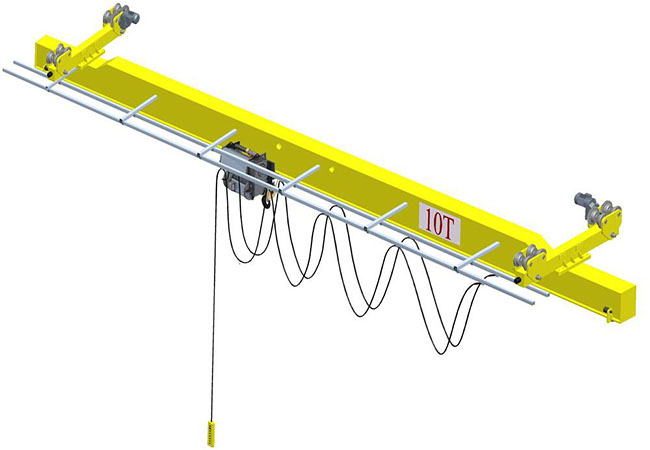 تک تیرانداز پرتو ترمز سرنشین Crane.jpg Single Girder Beam Suspension Overhead Crane.jpg
